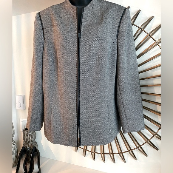 Herringbone zip up vintage jacket - Picture 1 of 8